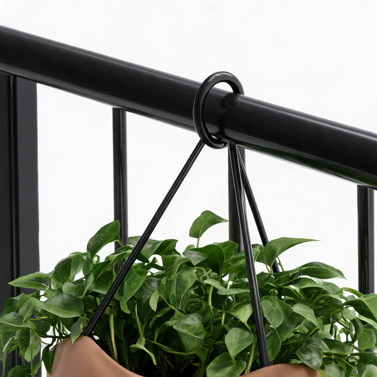 🌸 Rail-Ready | Cream Railing Hanging Planter | Balcony Bloom Gift